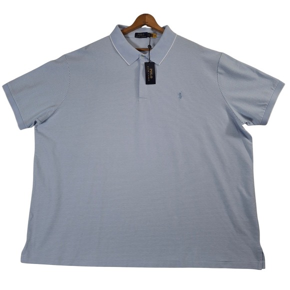 Polo Ralph Lauren Other - Polo Ralph Lauren Polo Shirt Mens 5XB Blue White Striped Short Sleeve NWT